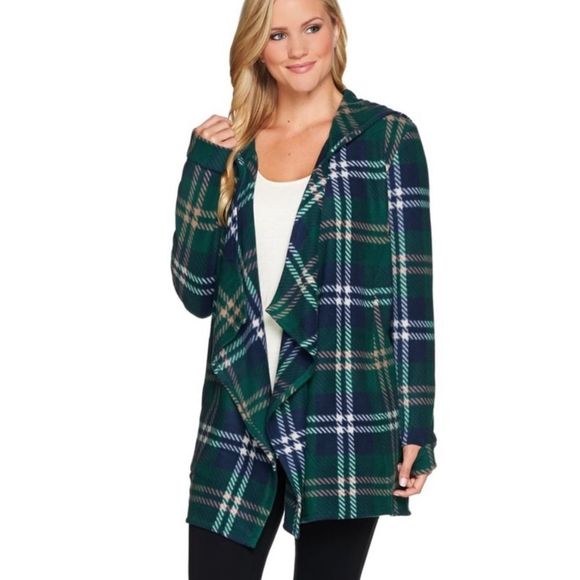 Cuddl Duds Tops - Cuddl Duds Fleecewear with Stretch Long Sleeve Hooded Wrap